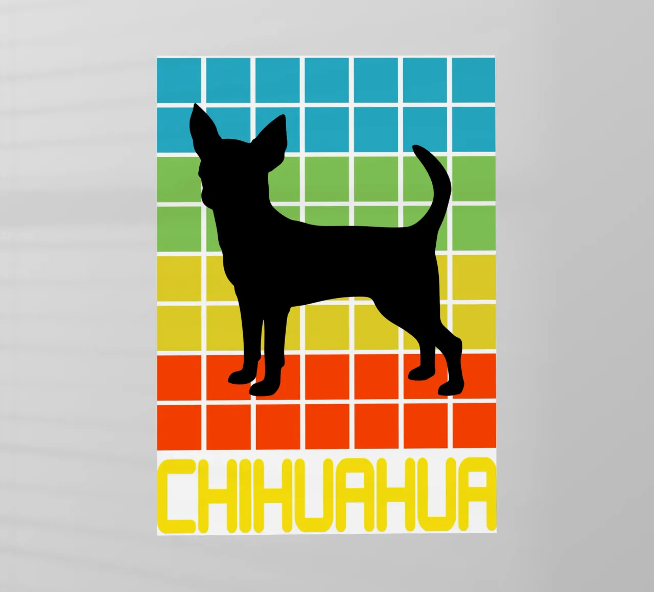 SQUARE RETRO CHIHUAHUA pellicola backlit da ririedis