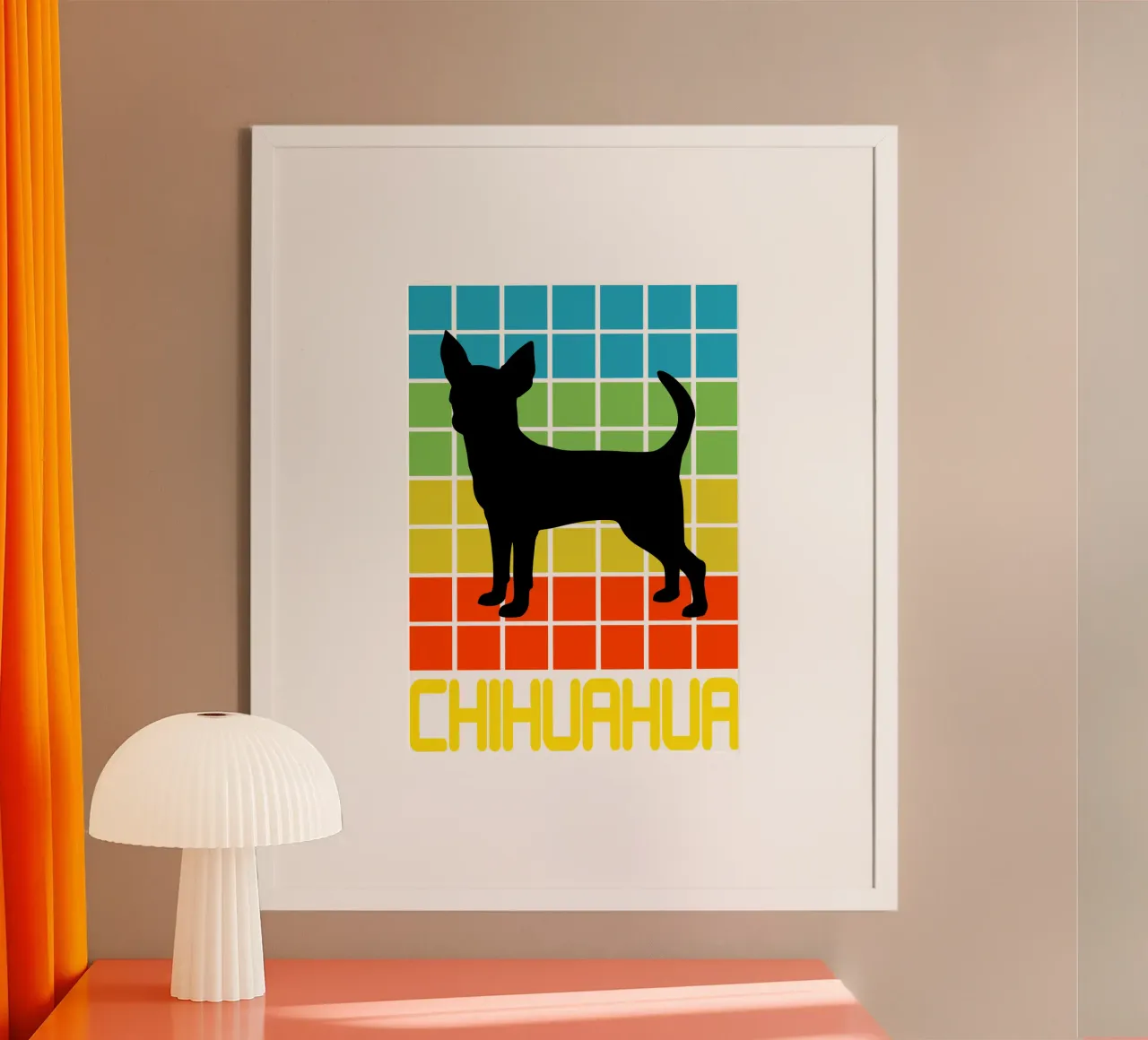 SQUARE RETRO CHIHUAHUA carta hahnemühle da ririedis