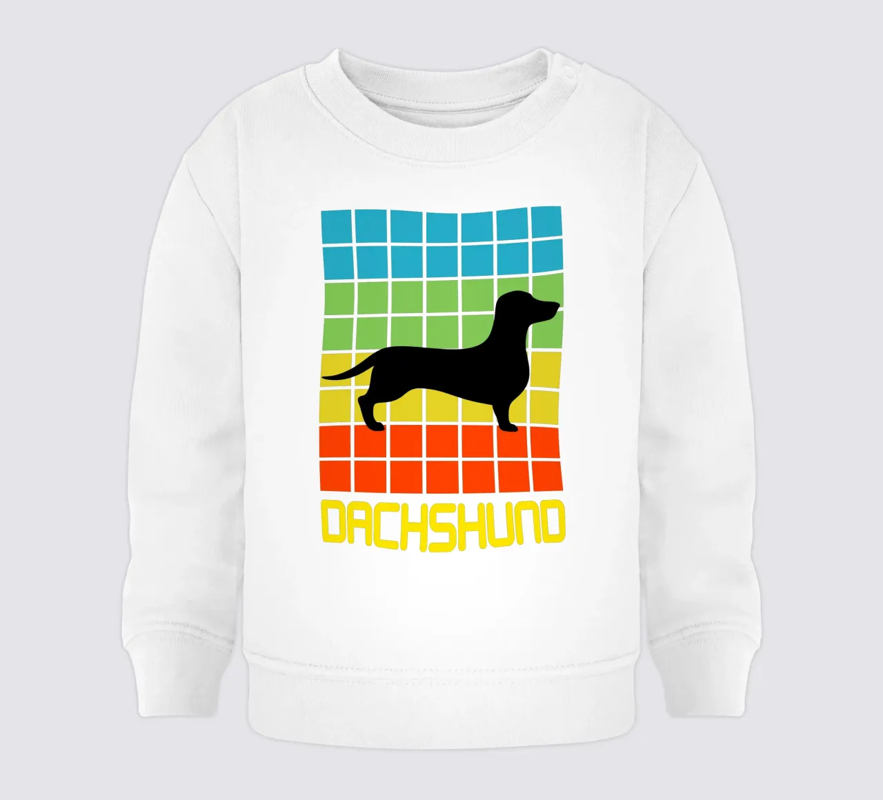 SQUARE RETRO DACHSHUND felpa neonato da ririedis