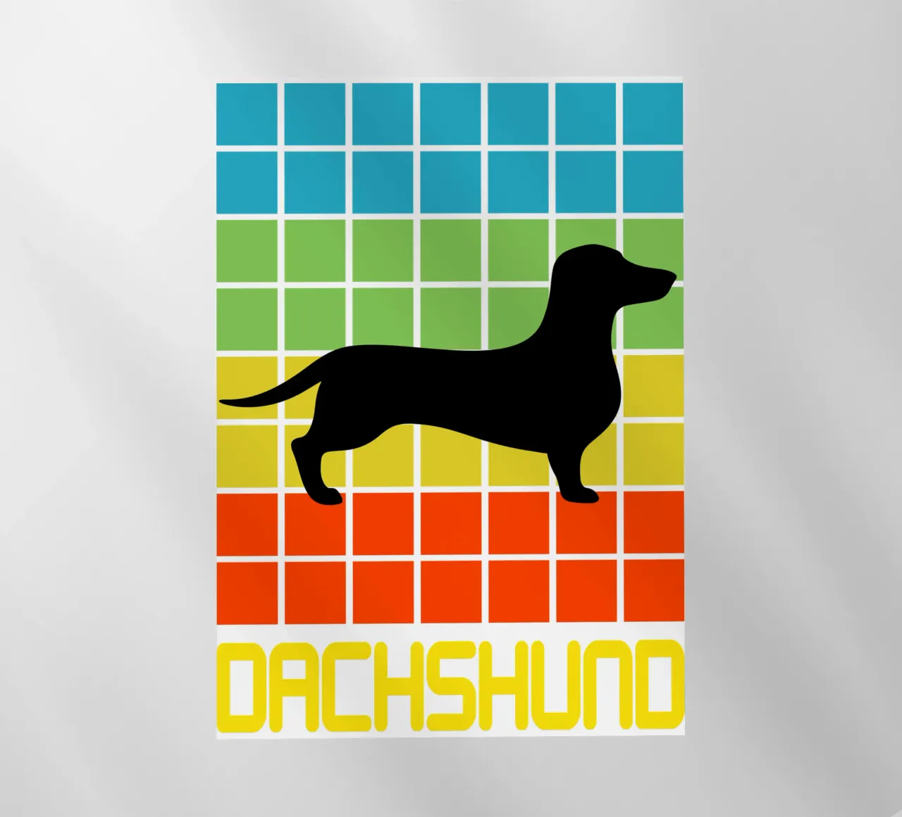 SQUARE RETRO DACHSHUND pellicola backlit da ririedis