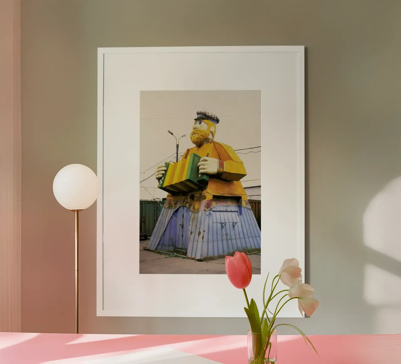 Oh Captain My Captain poster con telaio in legno da Jan Luzar