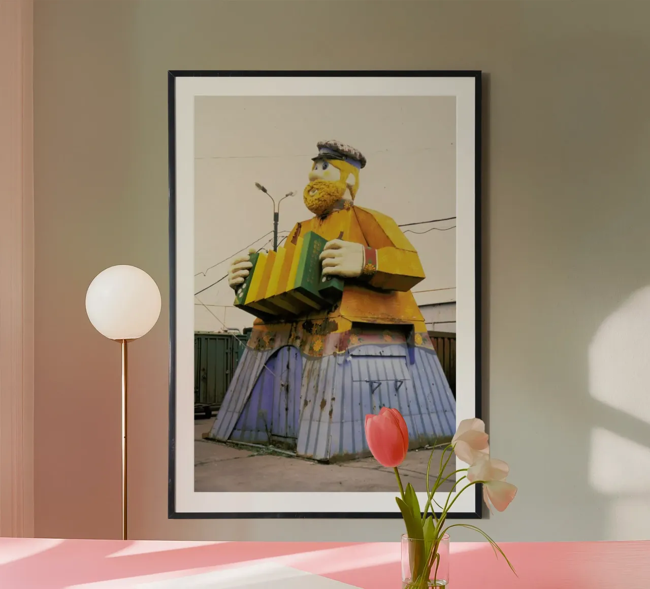 Oh Captain My Captain poster con telaio in legno da Jan Luzar