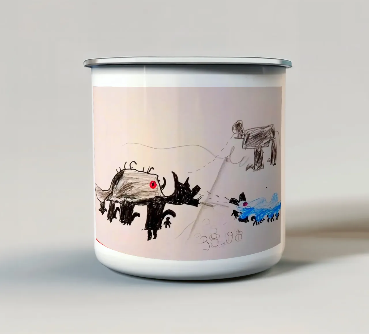 Monsterbild Nummer 3 tazza in smalto da Trash is dada Official