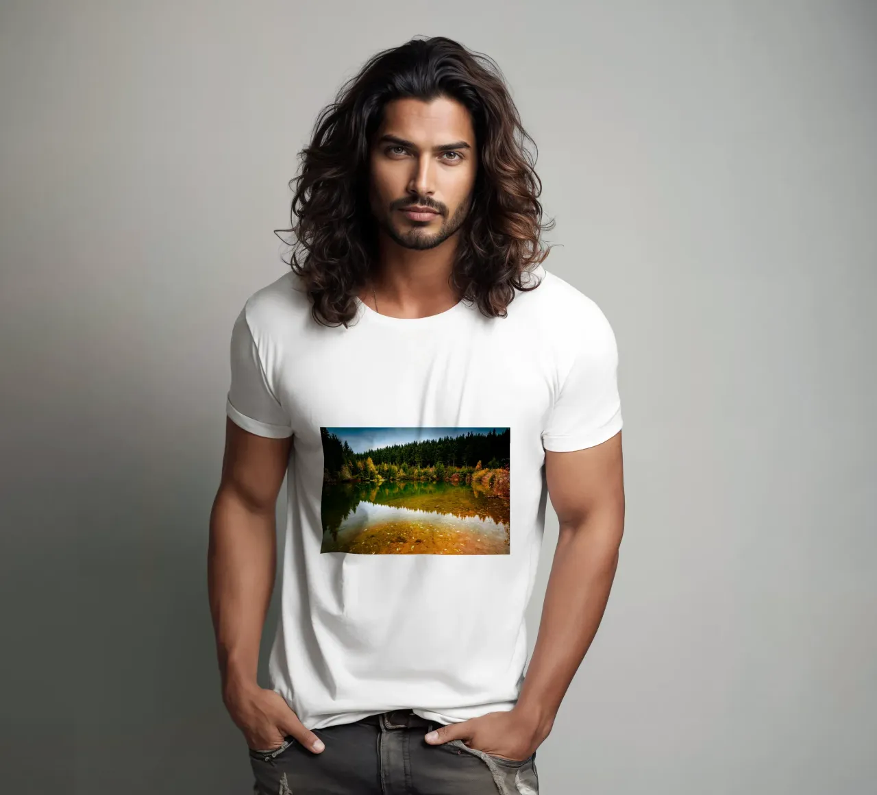 Kleiner See in Oberwiesenthal im Herbst t-shirt da Marcus Beckert | Fotografie