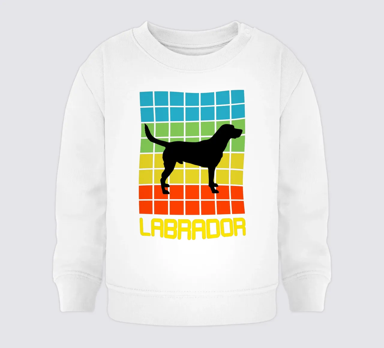 LABRADOR QUADRATO RETRÒ felpa neonato da ririedis