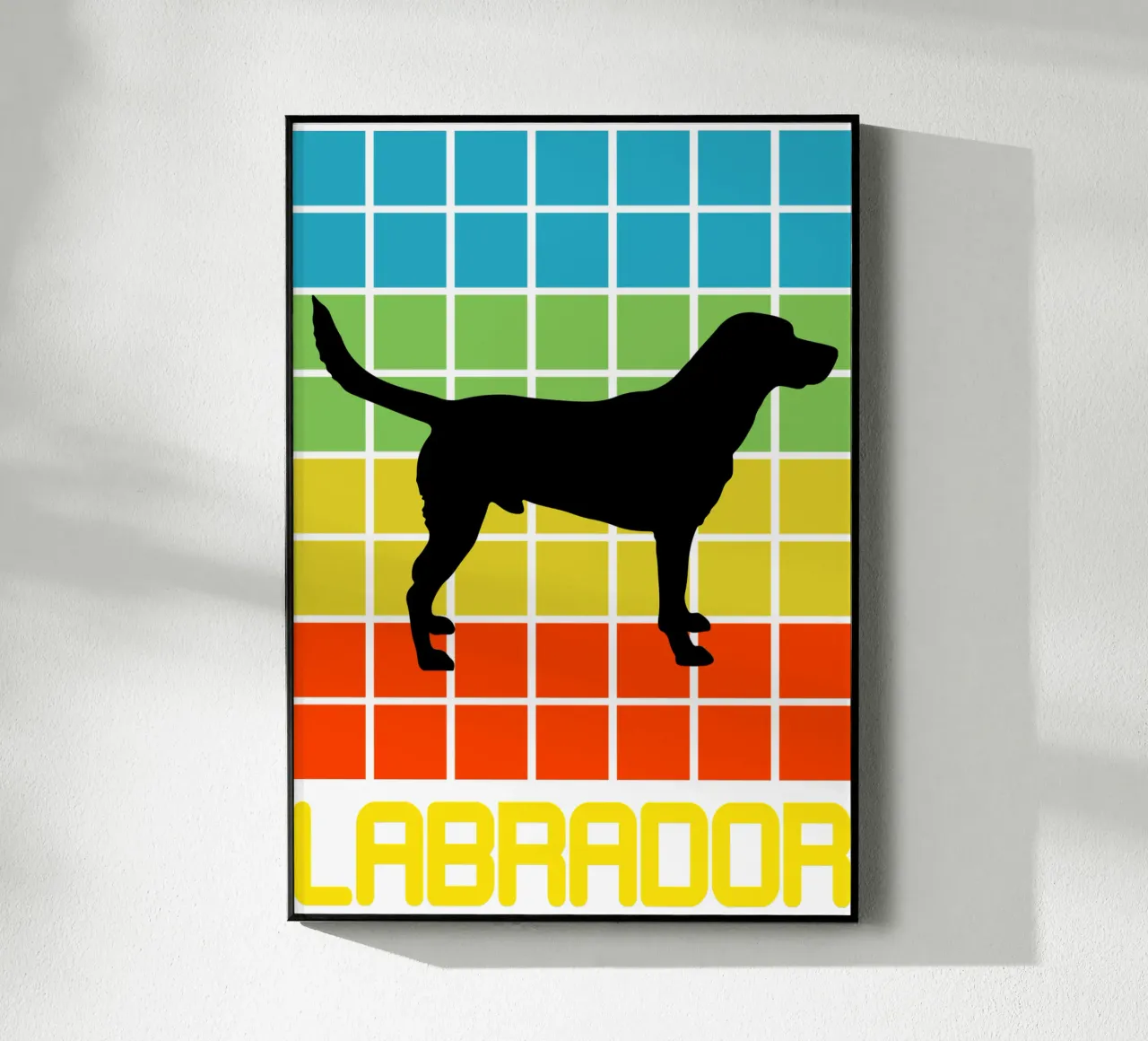 LABRADOR QUADRATO RETRÒ plexiglass da ririedis