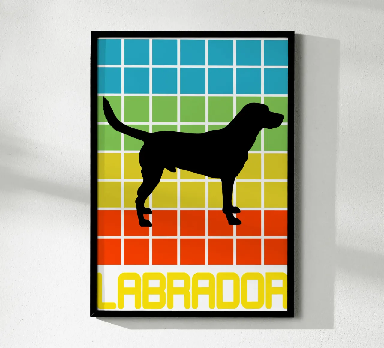 LABRADOR QUADRATO RETRÒ poster da ririedis