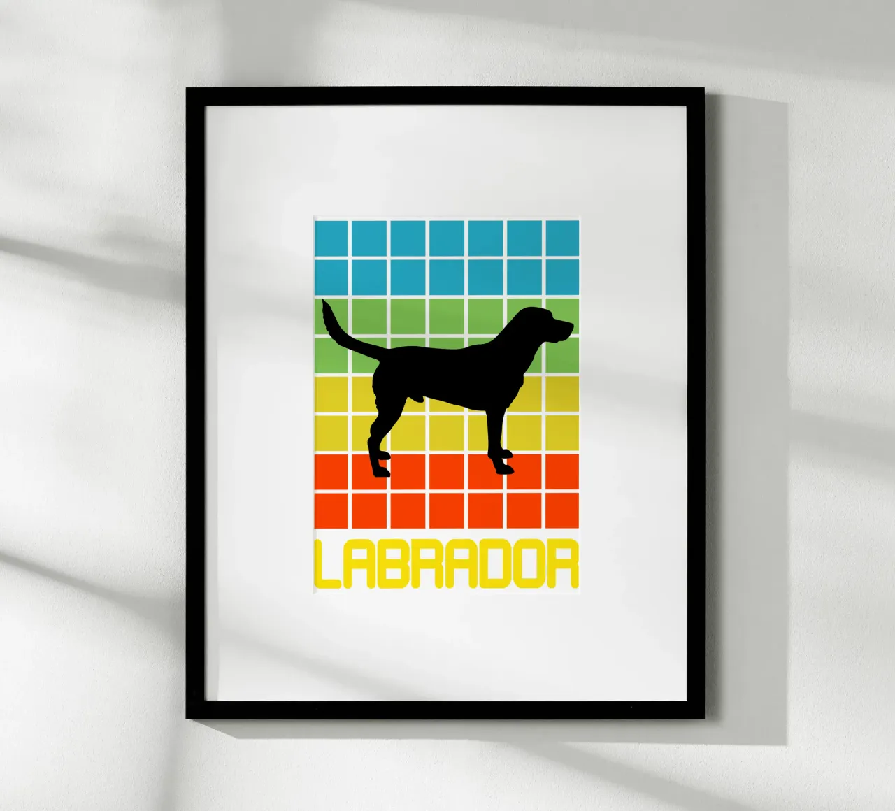 LABRADOR QUADRATO RETRÒ poster da ririedis