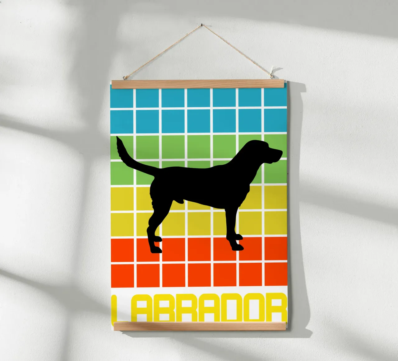 LABRADOR QUADRATO RETRÒ poster da ririedis