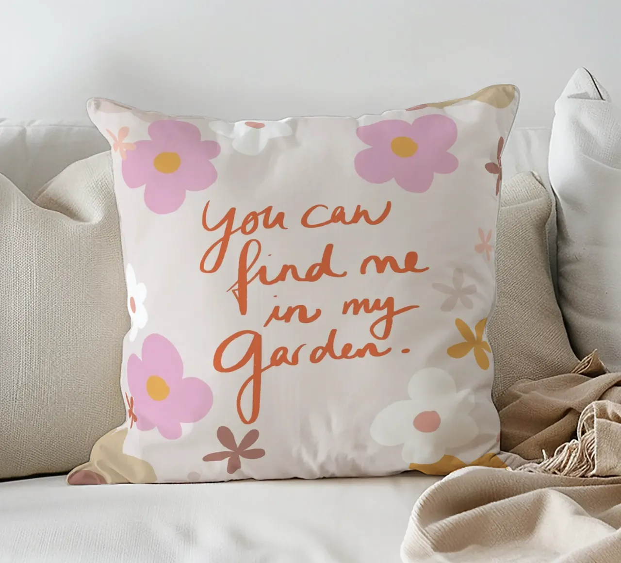 You Can Find Me In My Garden 1X cojín de Studio Memb