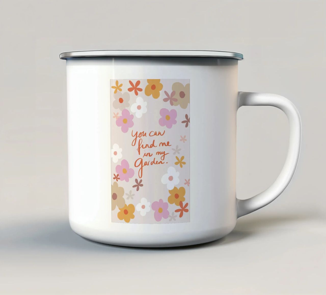 You Can Find Me In My Garden 1X tazza in smalto da Studio Memb