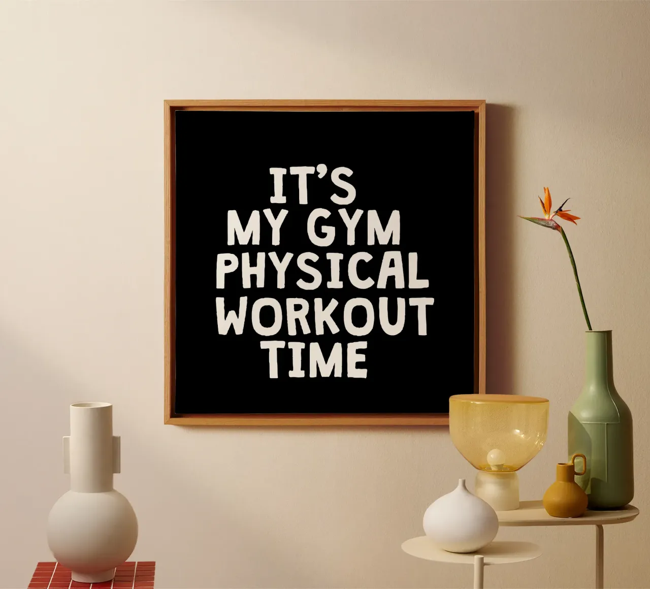 It's my gym physical workout time Leinwand von happieeagle