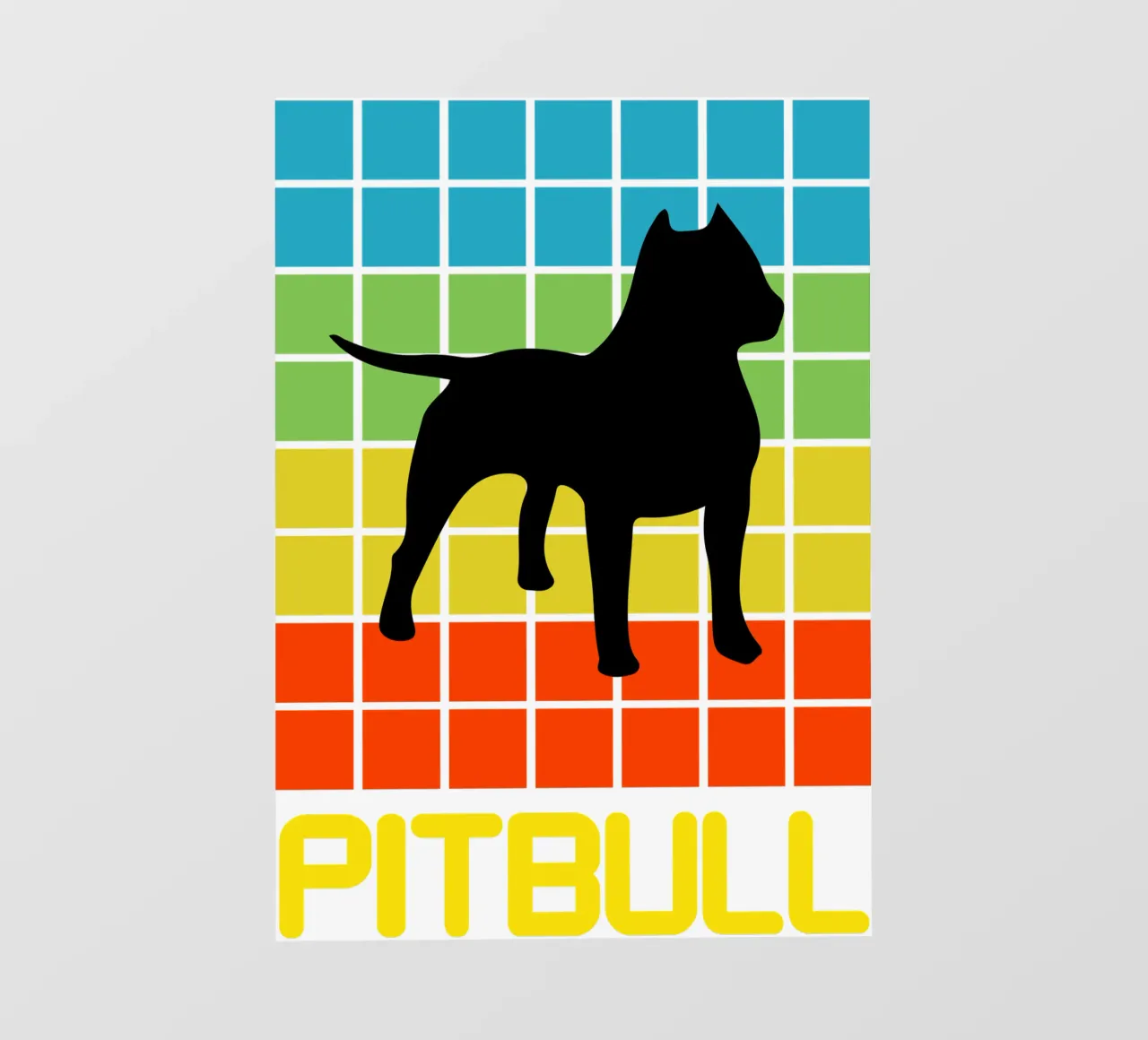 SQUARE RETRO PITBULL pellicola backlit da ririedis
