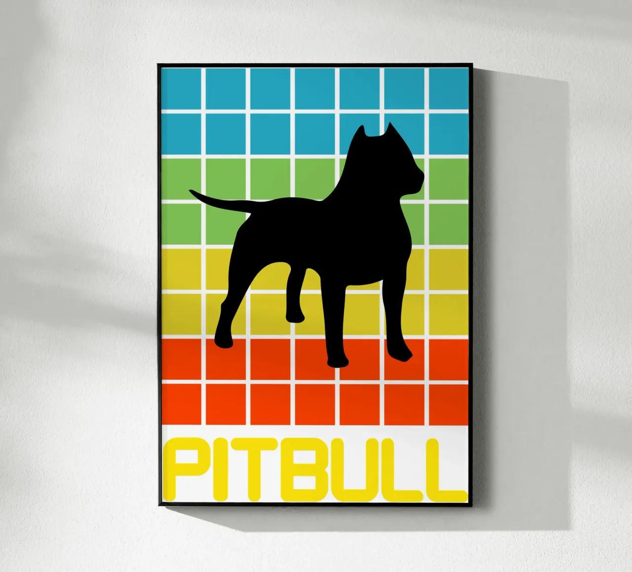 SQUARE RETRO PITBULL plexiglass da ririedis