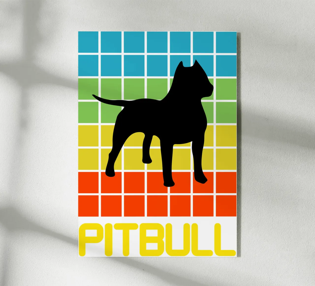 SQUARE RETRO PITBULL plexiglass da ririedis