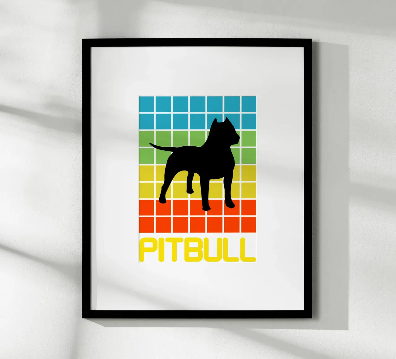 SQUARE RETRO PITBULL carta hahnemühle da ririedis