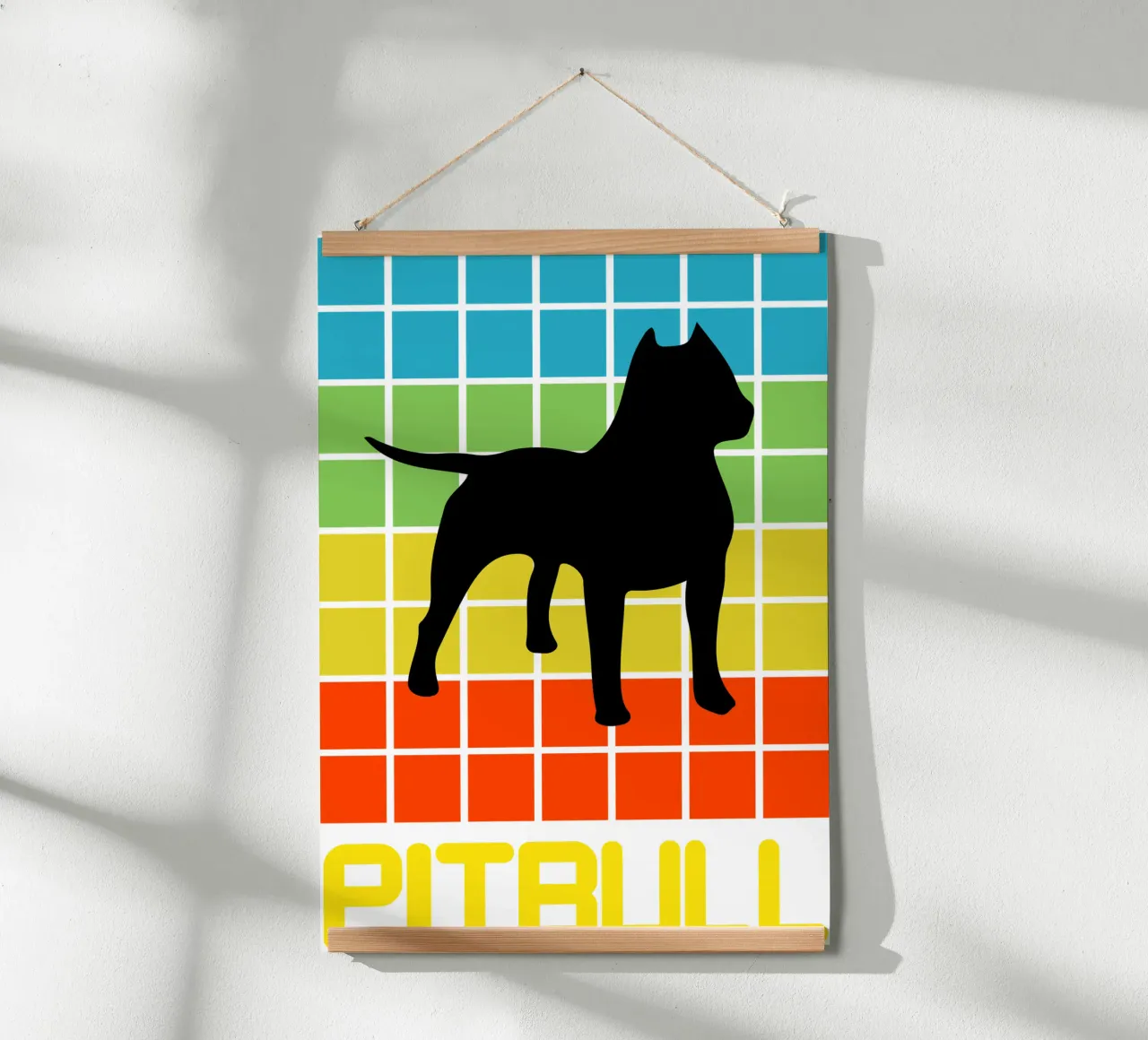 SQUARE RETRO PITBULL carta hahnemühle da ririedis