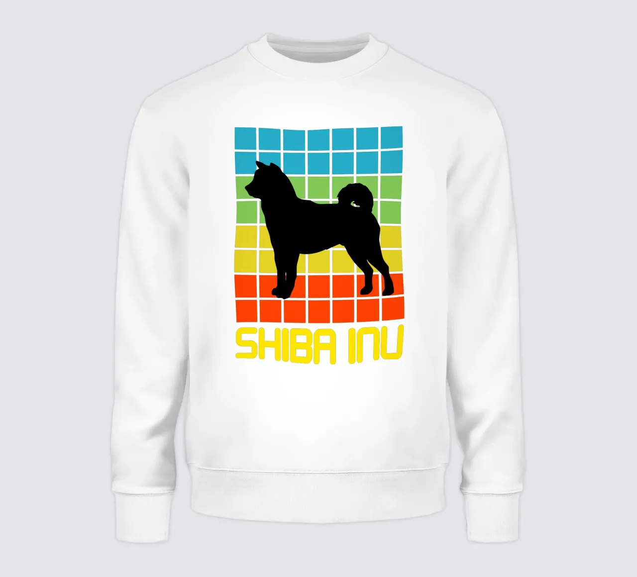 SQUARE RETRO SHIBA INU felpa da ririedis