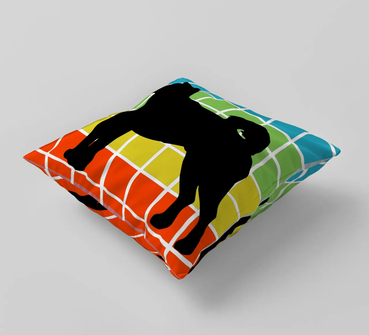 SQUARE RETRO SHIBA INU cuscino da ririedis