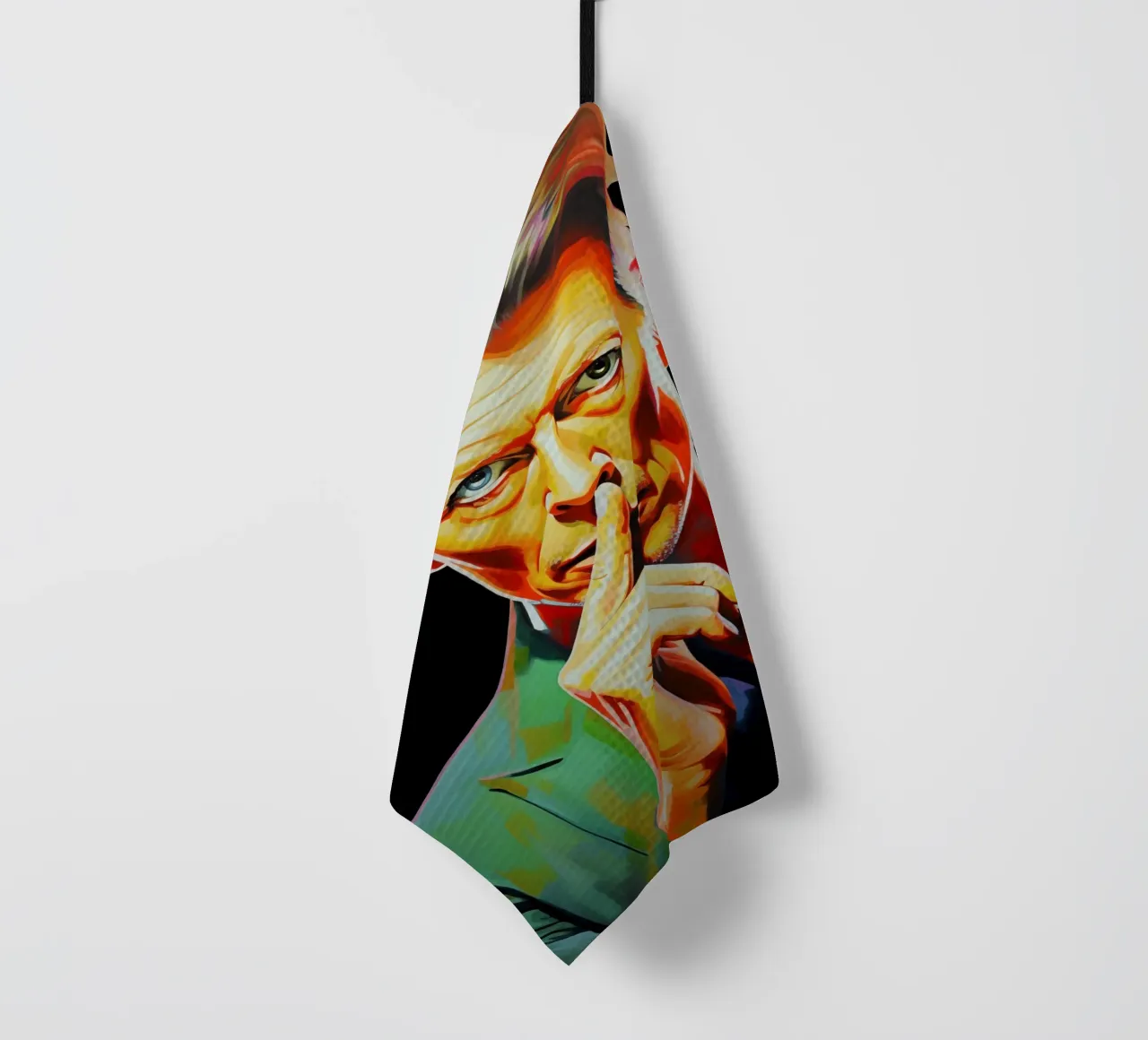 David Bowie, Eternal Star noir torchon de Carinaprint