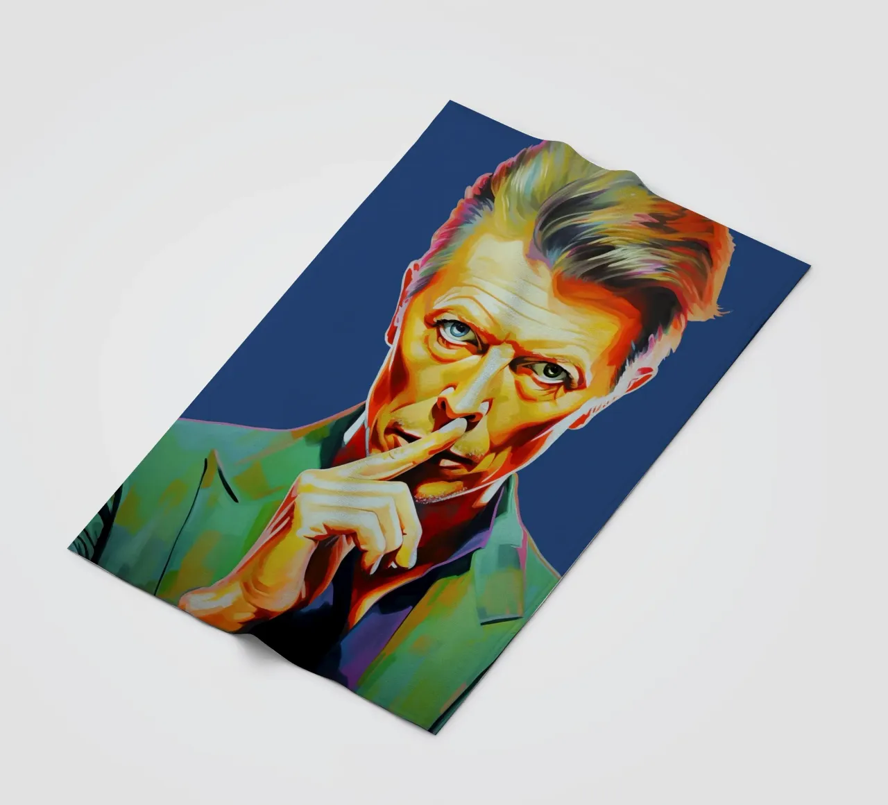 David Bowie, Stella eterna blu coperta in pile da Carinaprint