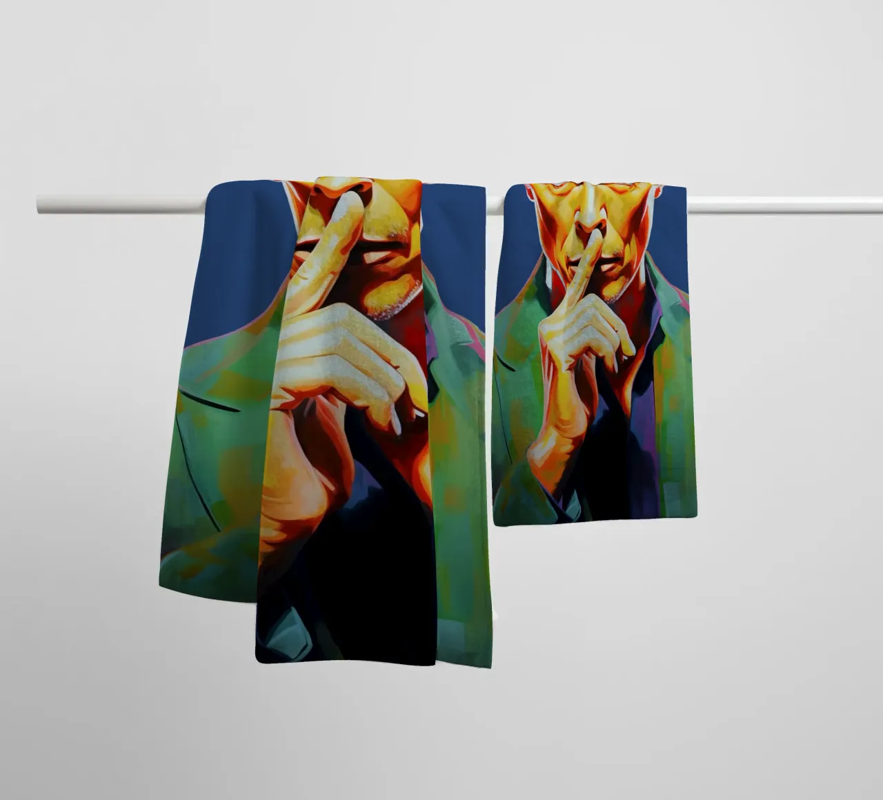 David Bowie, Stella eterna blu asciugamano da bagno da Carinaprint