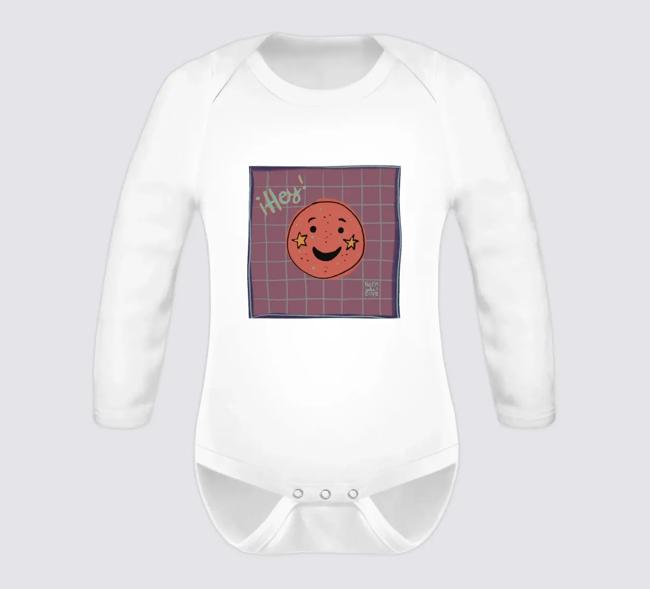 Hey :) long-sleeve baby romper by Beeeplan
