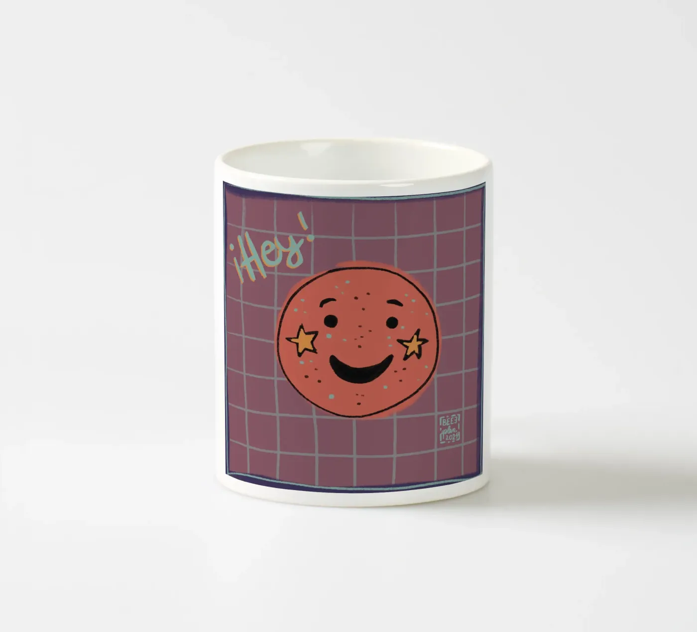 Hey :) ceramic mug by Beeeplan