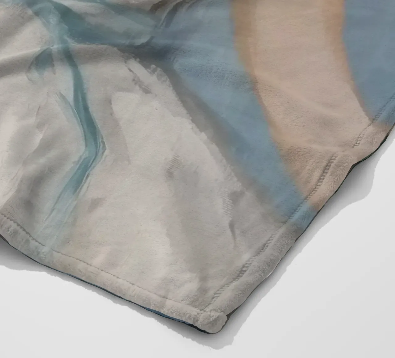 Abito bianco Nastro blu Ritratto coperta in pile da Melloi Art Print