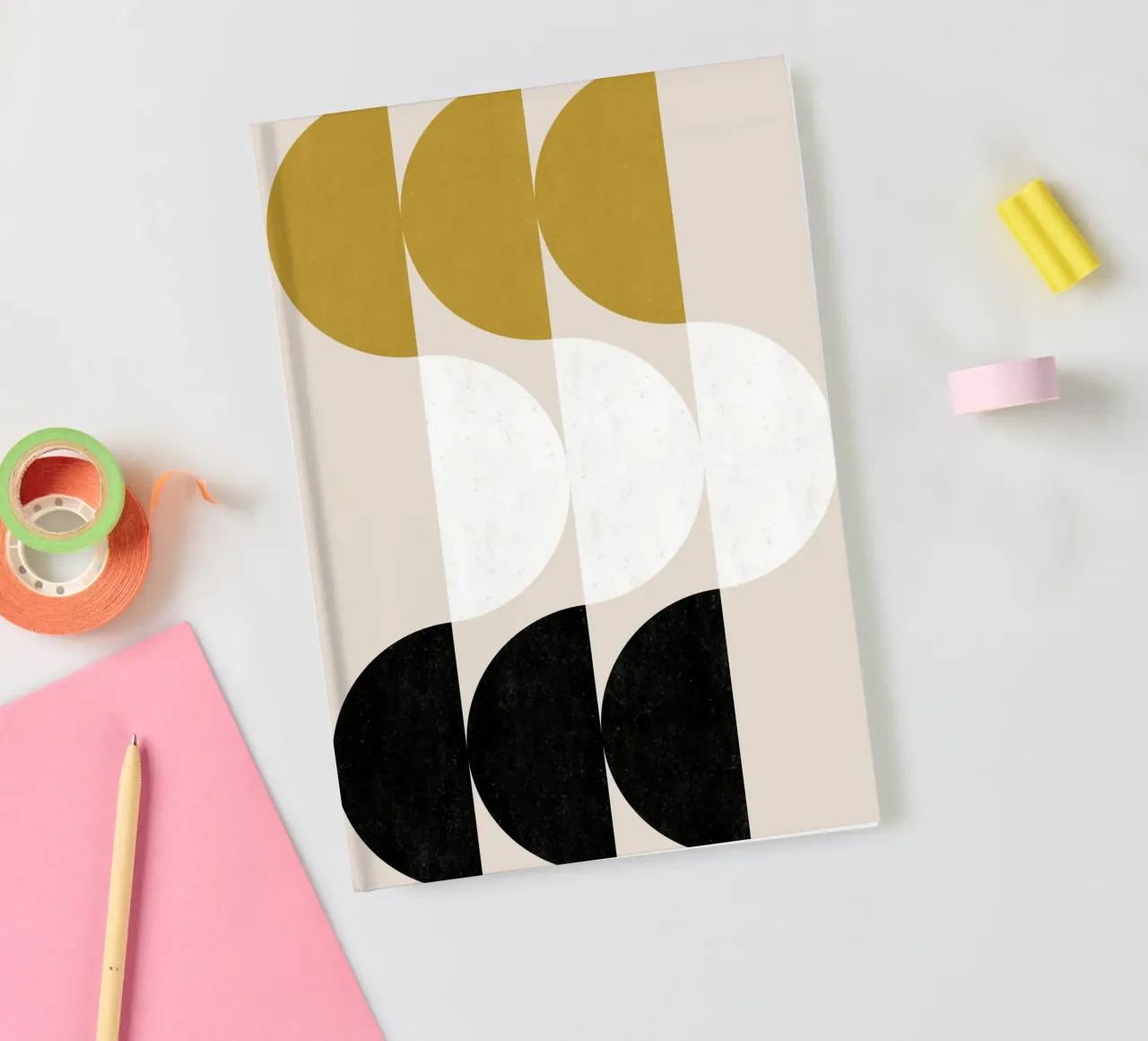 Cats & Dotz - Shape 12 notebook by The Artcircle