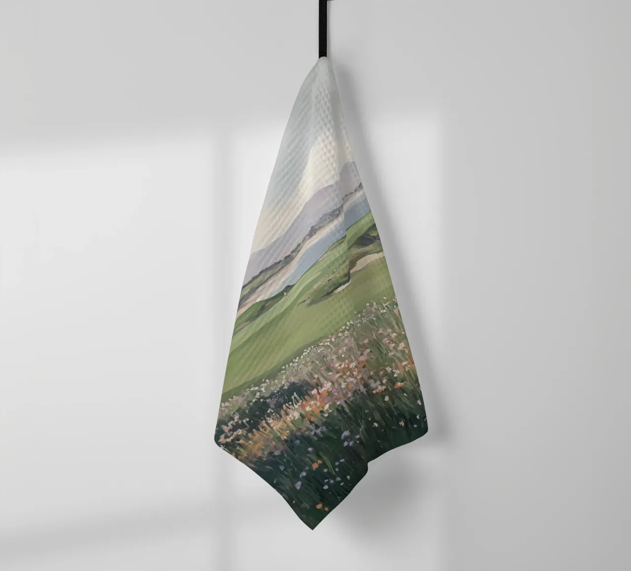 Paesaggio di fiori selvatici costieri canovaccio da cucina da Melloi Art Print