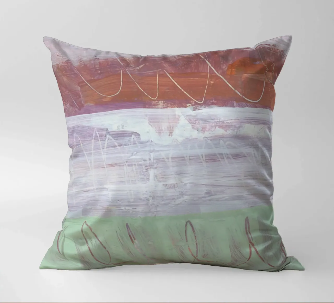 stripes & scribbles cuscino da IRIS LEHNHARDT FINE ART