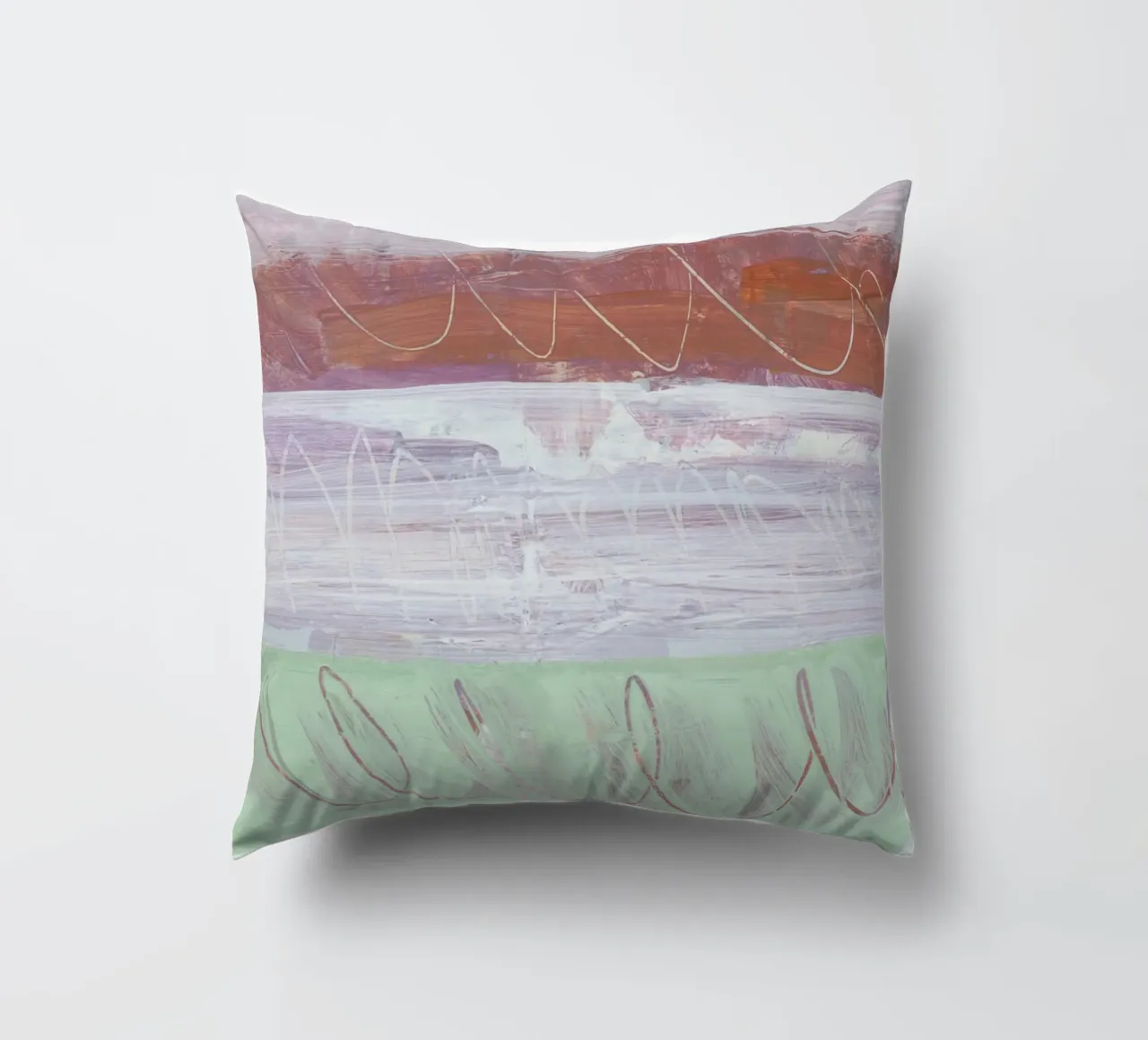 stripes & scribbles cuscino da IRIS LEHNHARDT FINE ART
