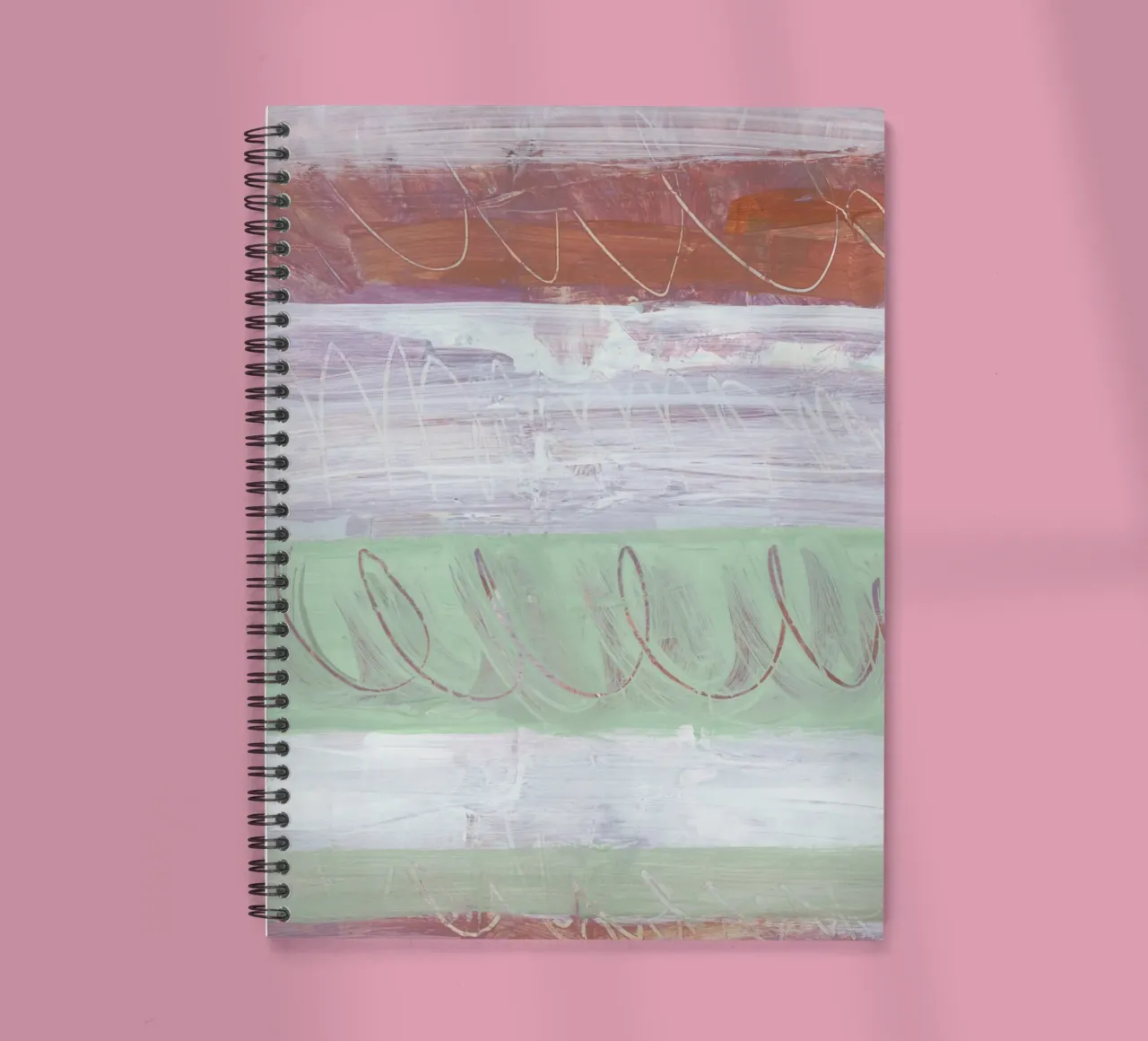 stripes & scribbles spiral notebook by IRIS LEHNHARDT FINE ART