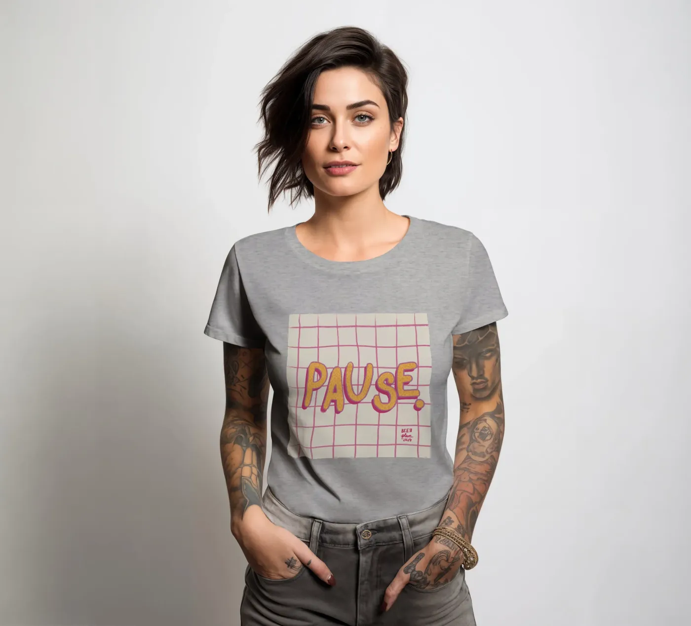 Pause. t-shirt da donna da Beeeplan