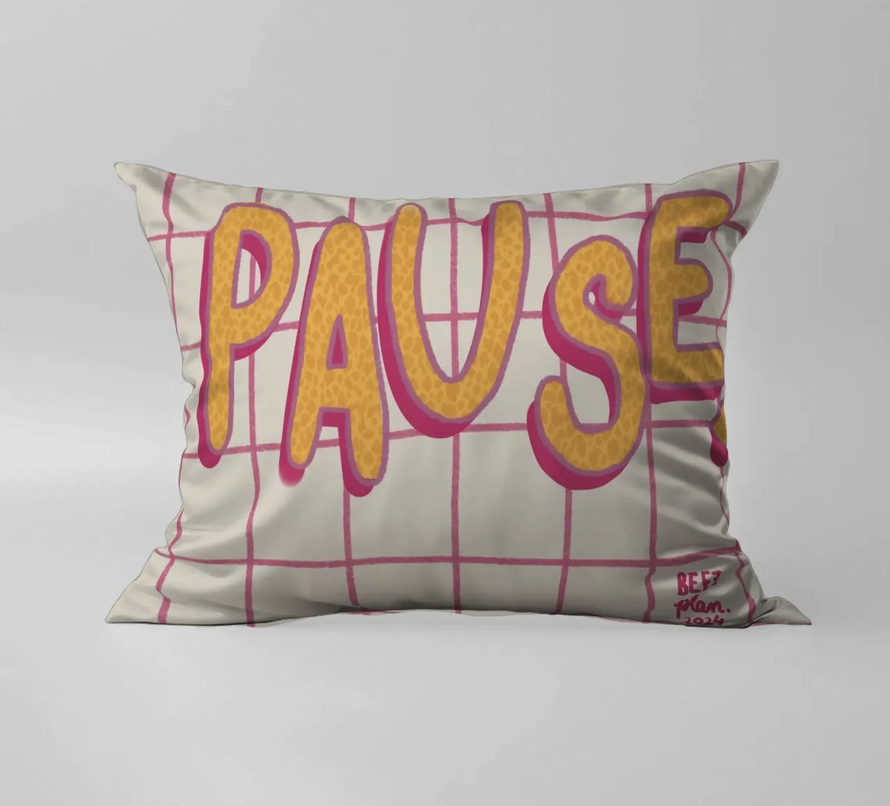Pause. decorative cushion by Beeeplan