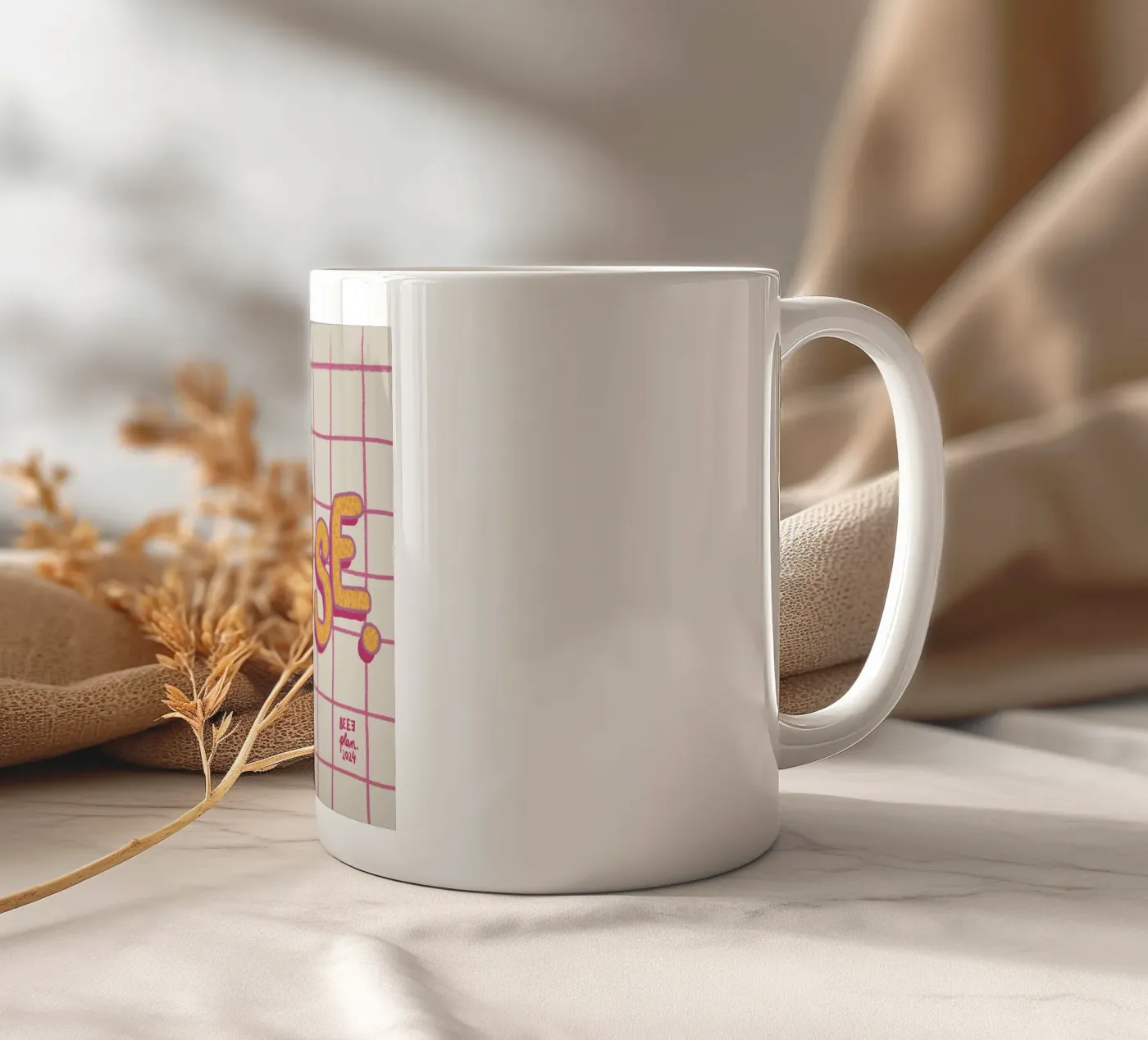 Pause. ceramic mug by Beeeplan