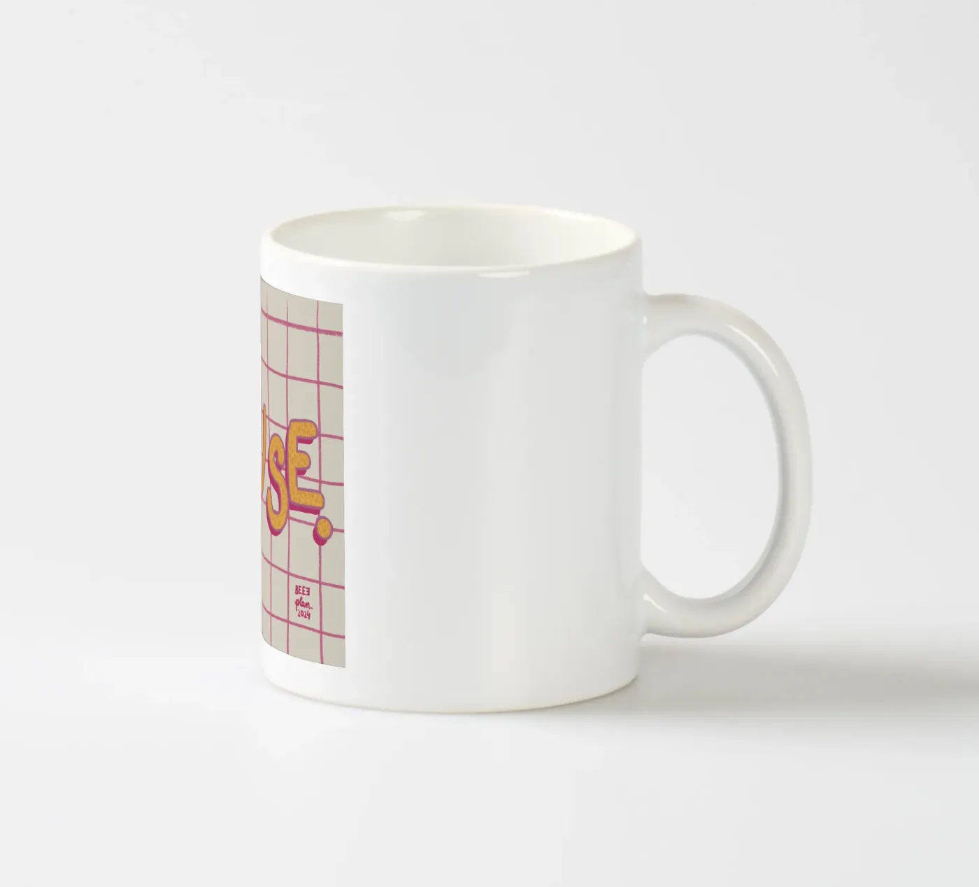 Pause. ceramic mug by Beeeplan