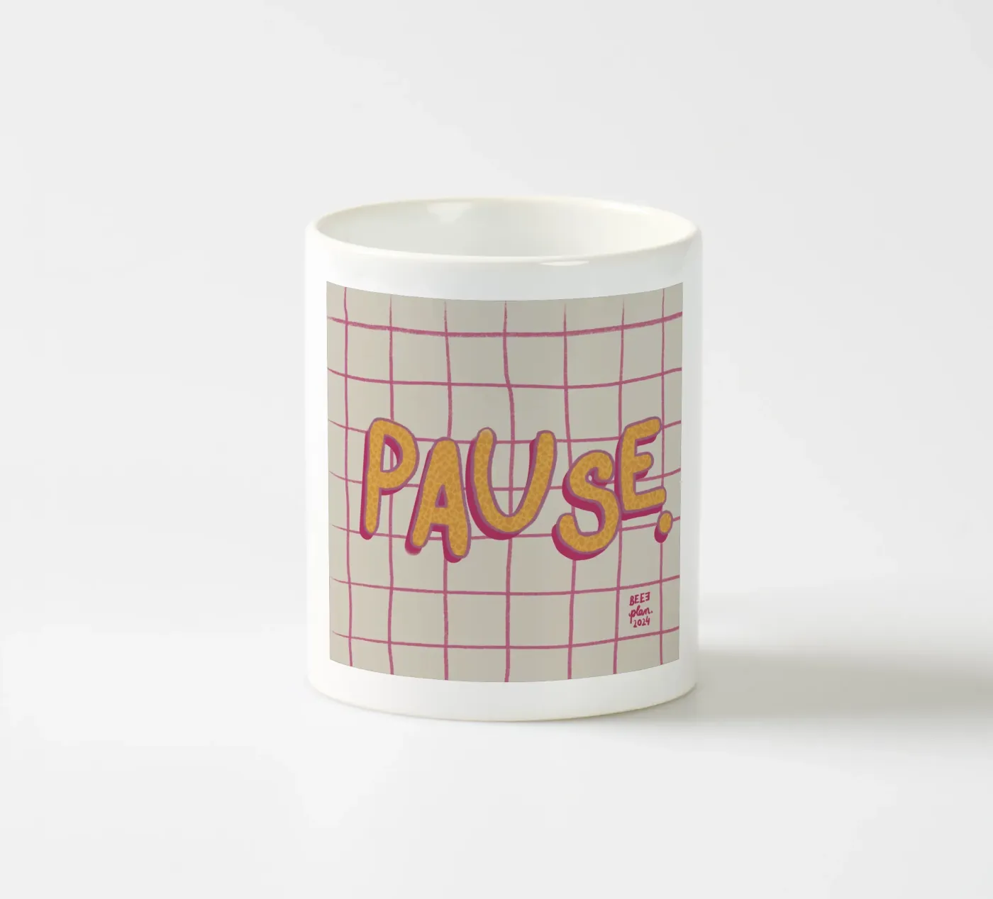 Pause. ceramic mug by Beeeplan