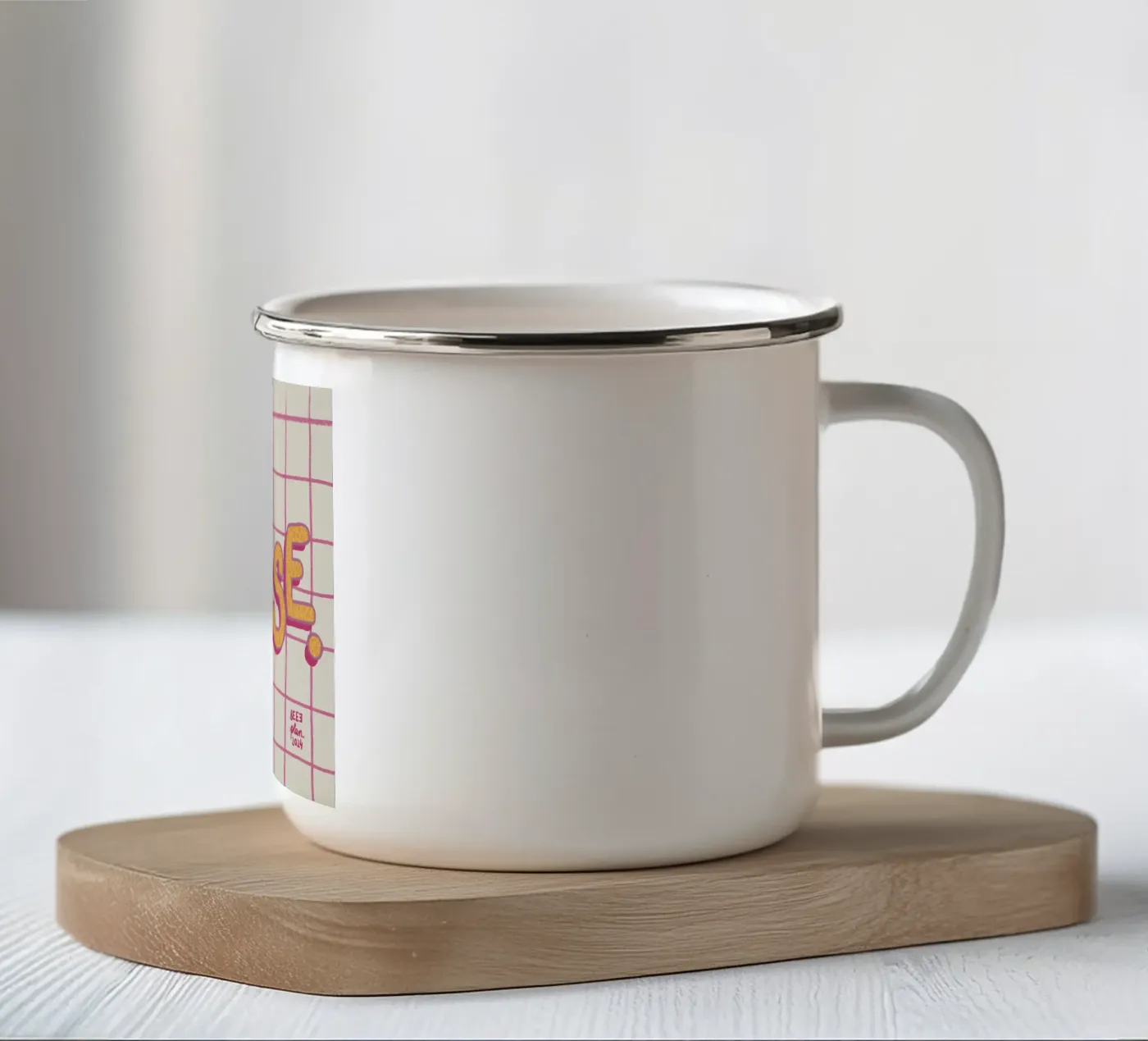 Pause. enamel mug by Beeeplan