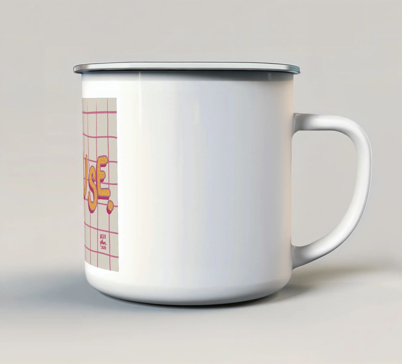 Pause. tazza in smalto da Beeeplan