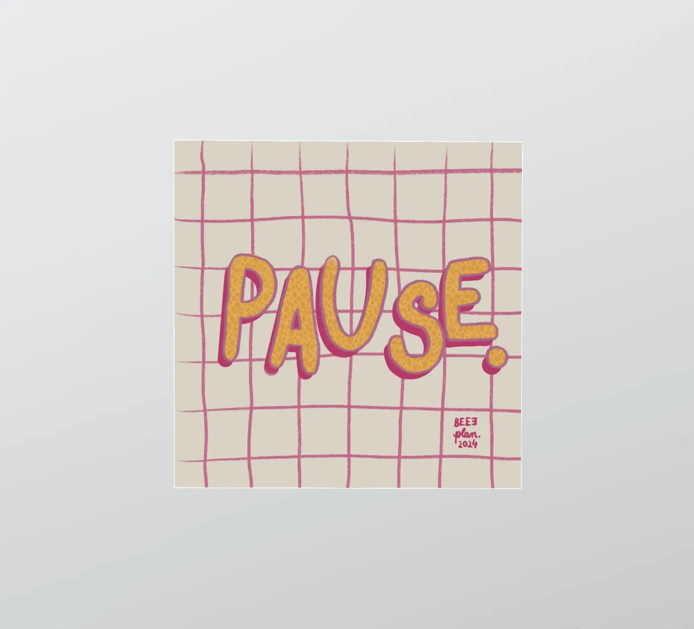 Pause. sticker van Beeeplan