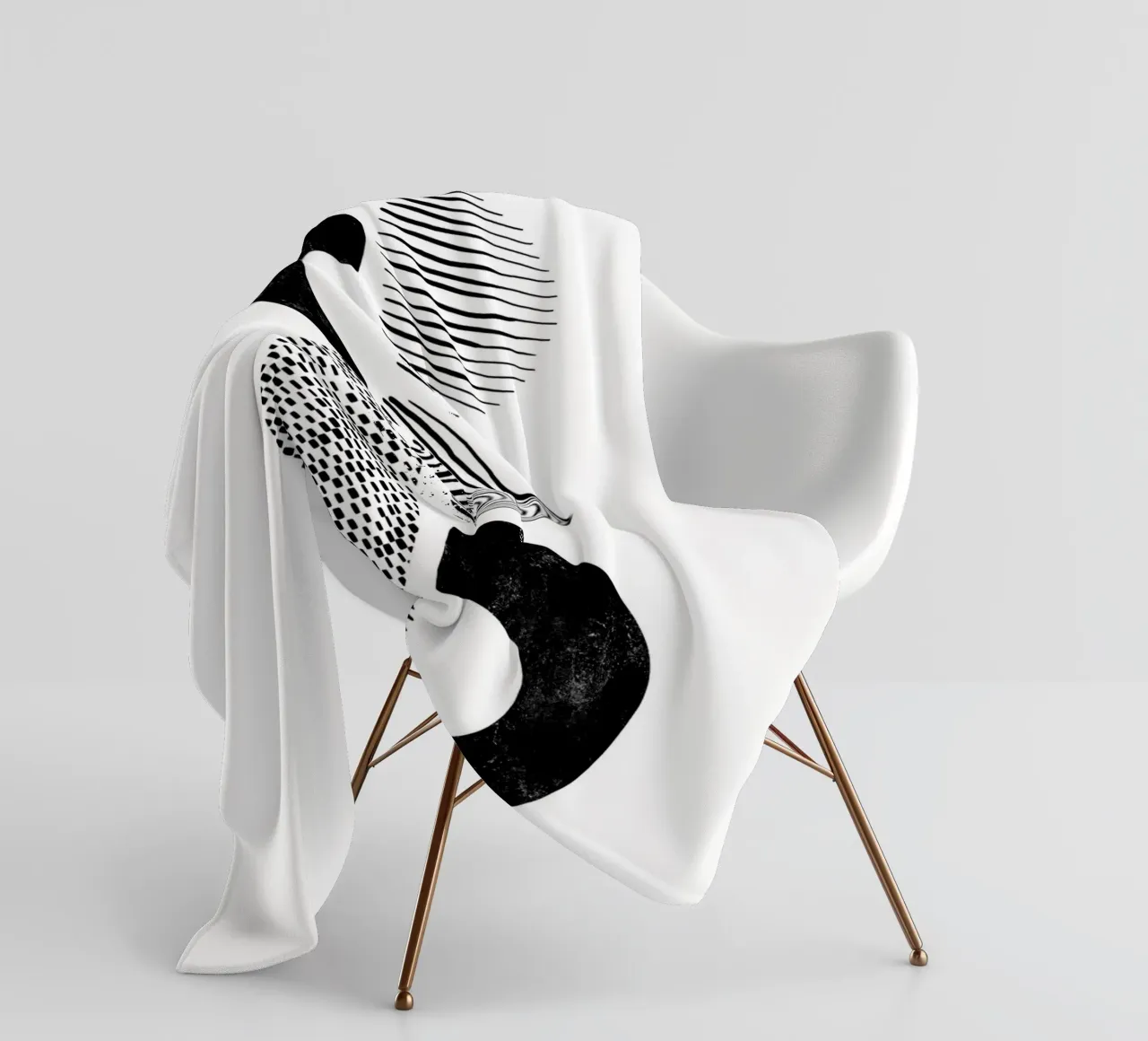 Gatti e puntini - Forme e strutture 02 coperta in pile da The Artcircle