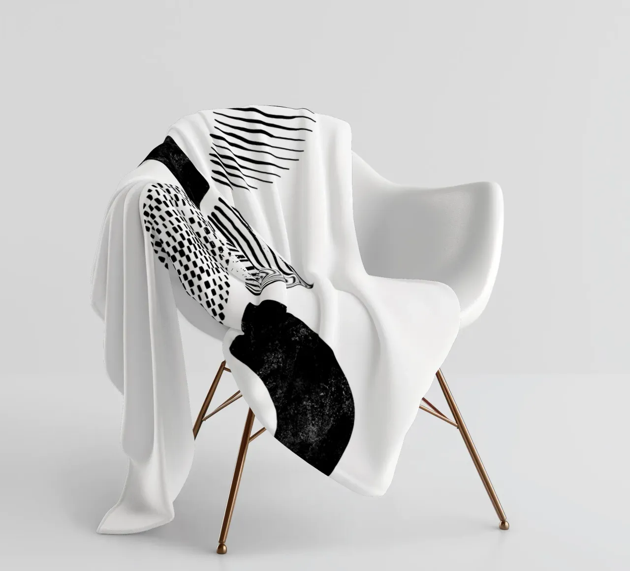 Gatti e puntini - Forme e strutture 02 coperta in pile da The Artcircle