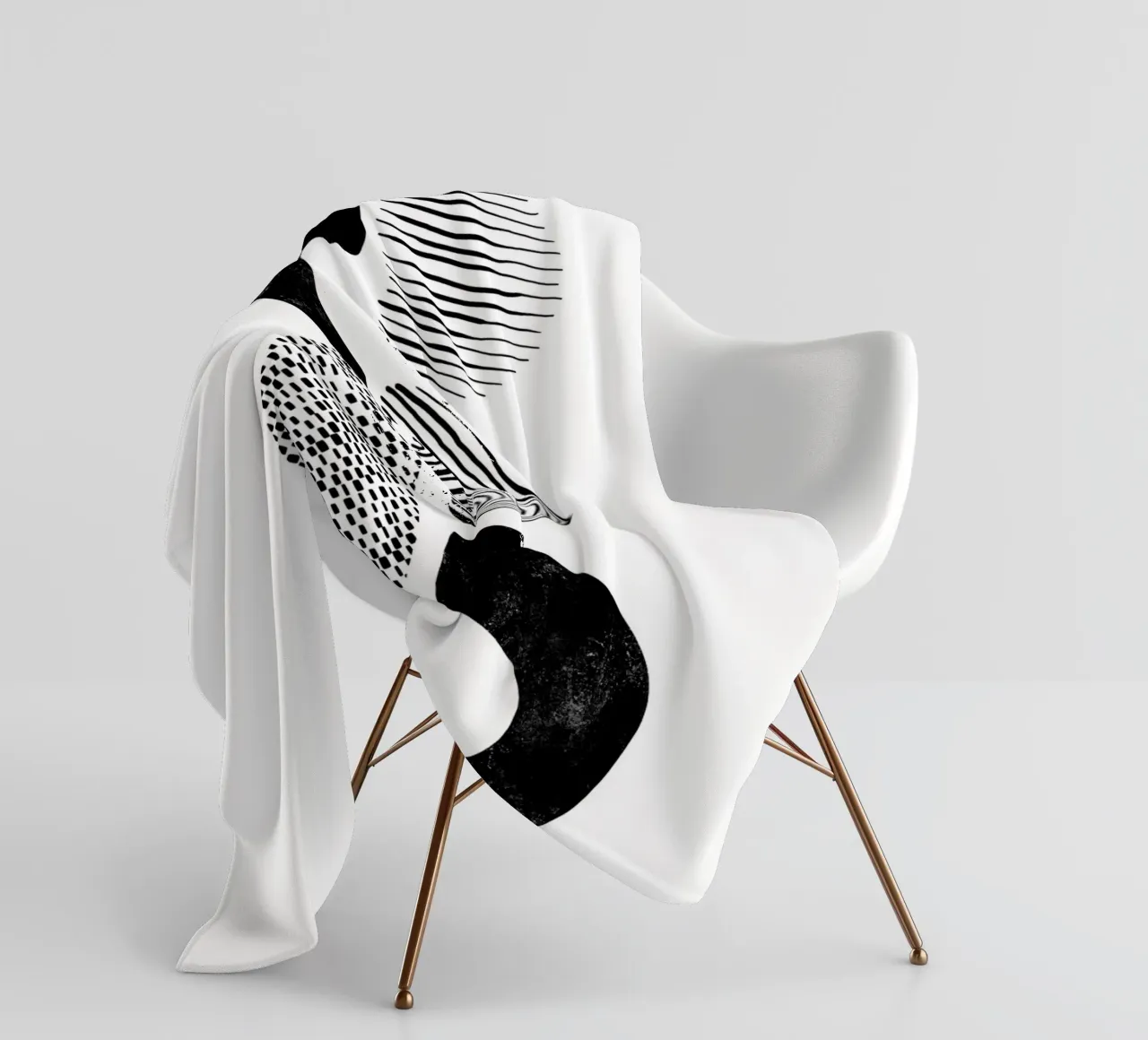 Gatti e puntini - Forme e strutture 02 coperta in pile da The Artcircle