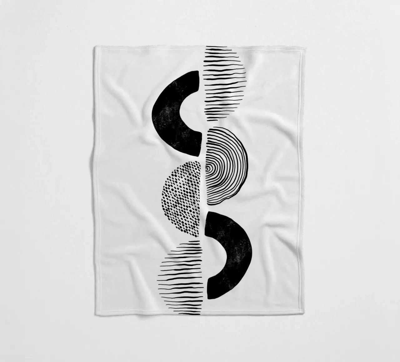 Gatti e puntini - Forme e strutture 02 coperta in pile da The Artcircle