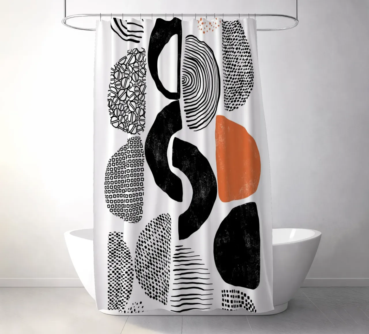 Gatti e puntini - Forme e strutture 03 tenda da doccia da The Artcircle