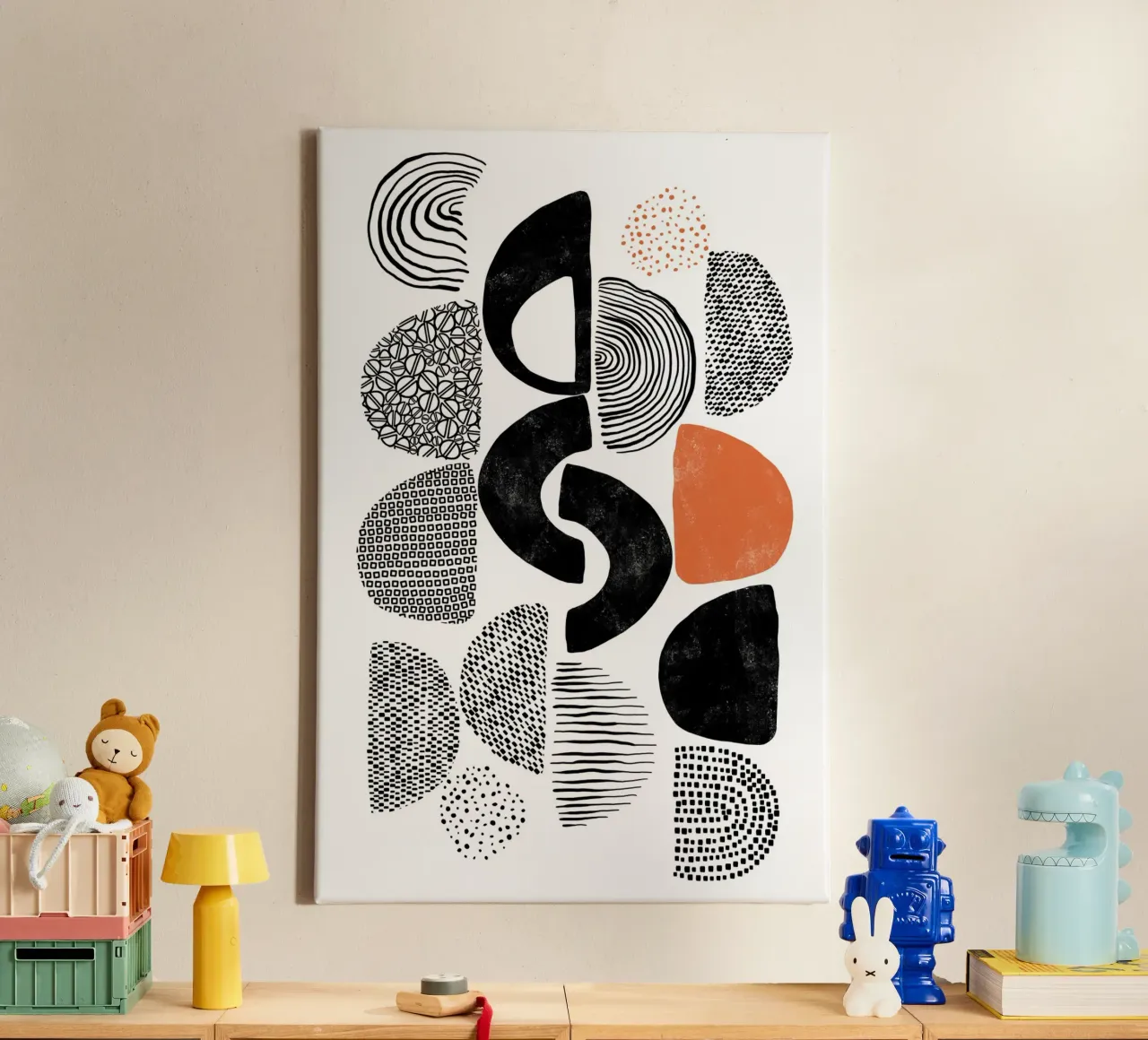 Cats & Dotz - Shapes and Structure 03 canvas by The Artcircle