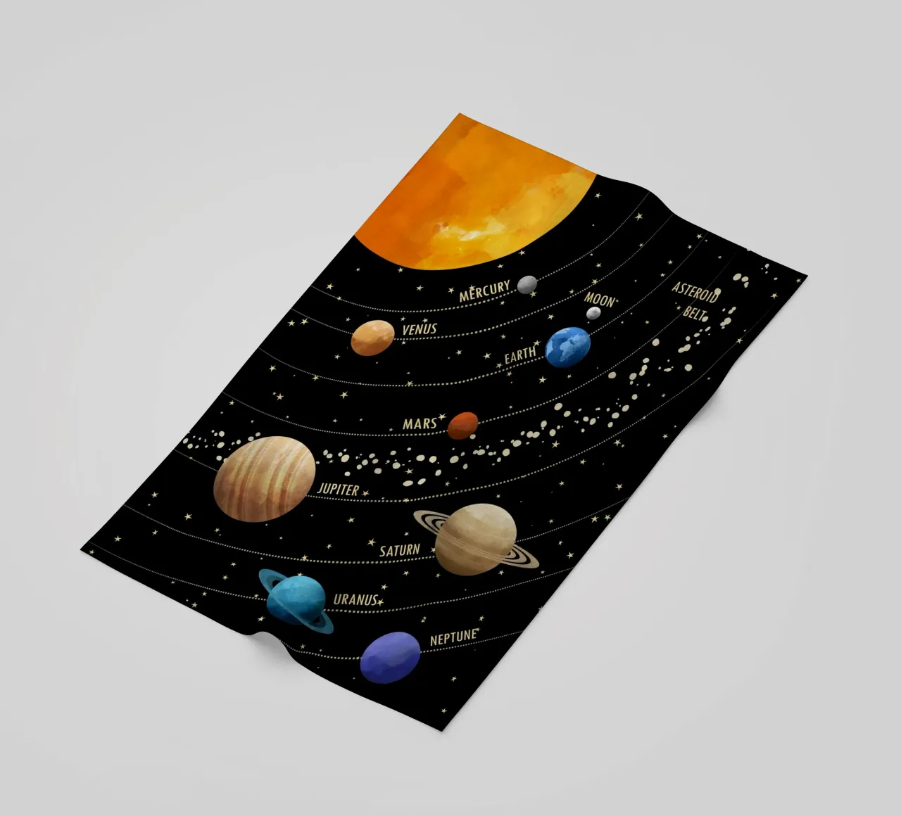 Cats & Dotz - Sistema solare 01 telo mare da The Artcircle