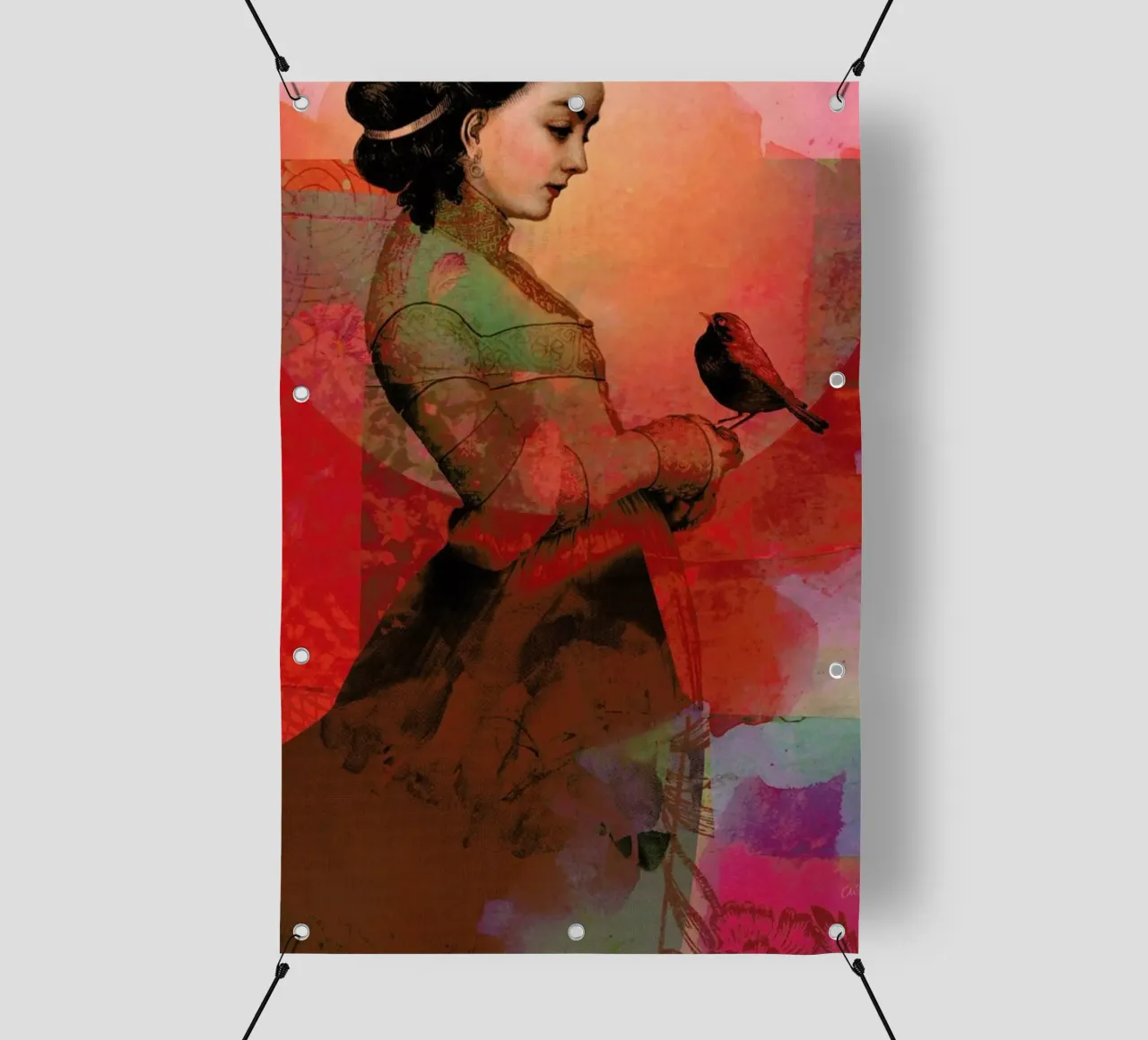 Lady In Red telo in pvc da Catrin Welz-Stein
